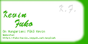 kevin fuko business card